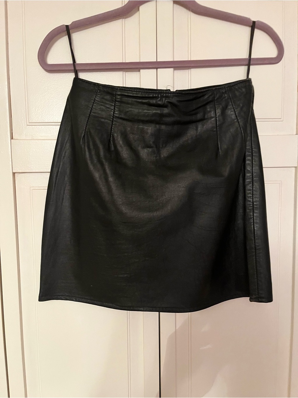 bagatelle Black Faux Leather Mini Skirt